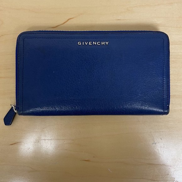 Givenchy Leather Wallet in Electric Blue